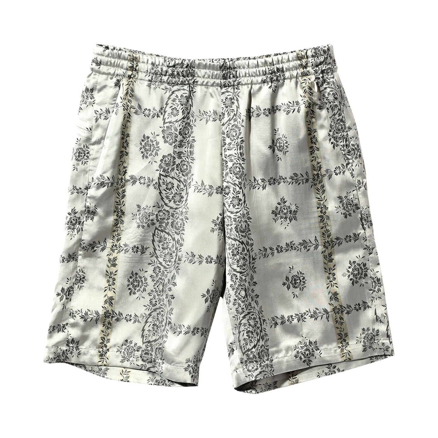 Баскетбольные шорты из атласа с цветочным узором Needles, цвет Off White
Баскетбольные шорты из атласа с цветочным узором Needles, цвет Off White