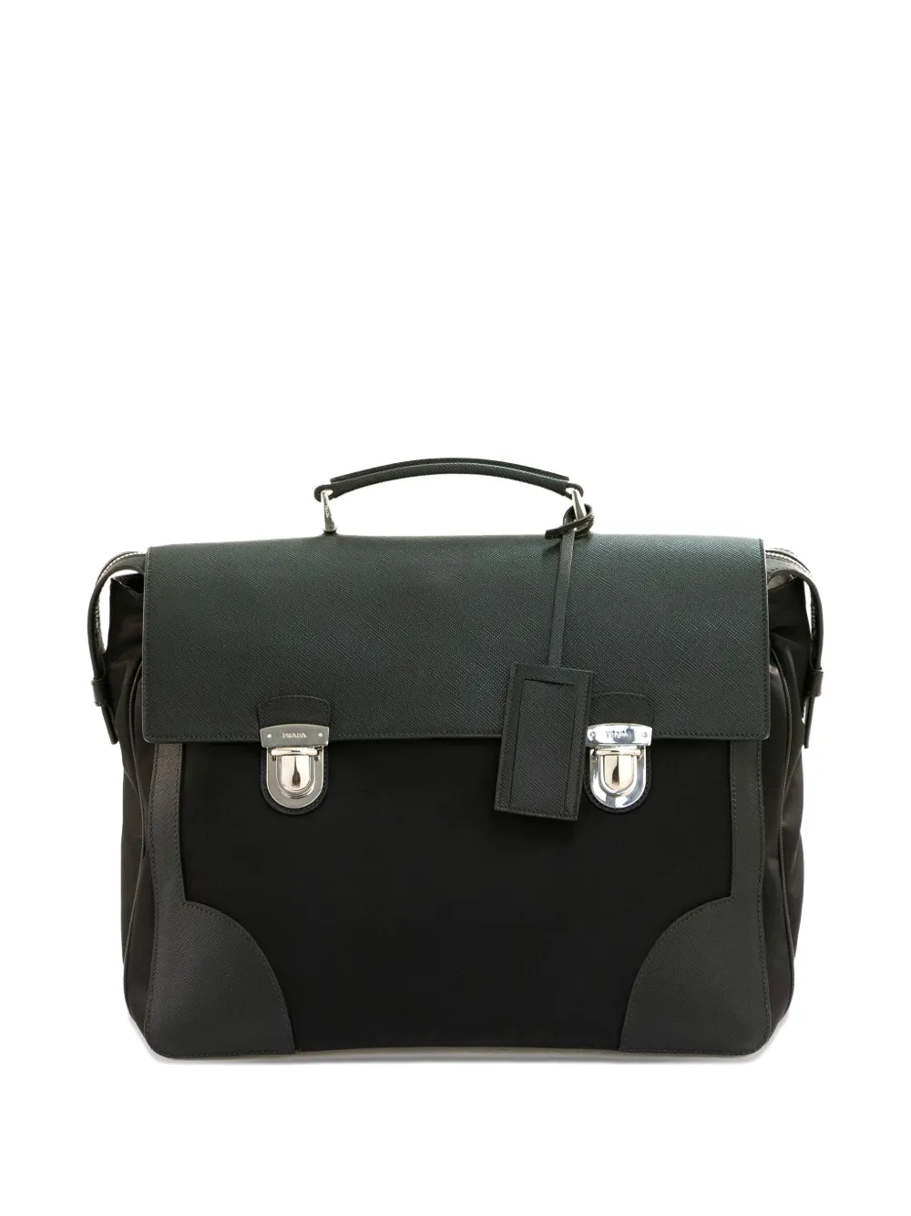 Портфель с откидным клапаном Prada, черный
Портфель с откидным клапаном Prada, черный