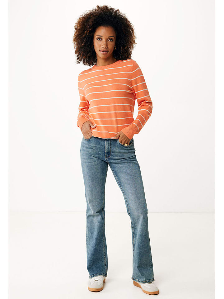 Свитер оранжево-белого цвета Mexx
Свитер оранжево-белого цвета Mexx