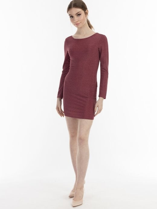 Вязаное платье мини с длинными рукавами Mymo, розовый
Вязаное платье мини с длинными рукавами Mymo, розовый