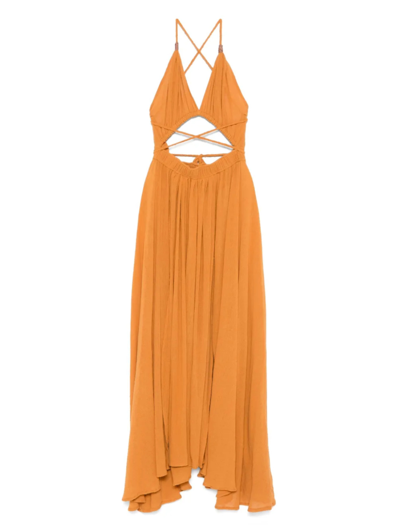 Платье макси из хлопка в складку Caravana, оранжевый
Платье макси из хлопка в складку Caravana, оранжевый