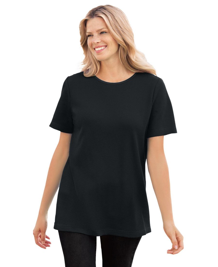 Женская футболка больших размеров с вафельной текстурой и термоажурной отделкой Woman Within, Black, Черный, Женская футболка больших размеров с вафельной текстурой и термоажурной отделкой Woman Within, Black
Женская футболка больших размеров с вафельной текстурой и термоажурной отделкой Woman Within, Black, Черный, Женская футболка больших размеров с вафельной текстурой и термоажурной отделкой Woman Within, Black