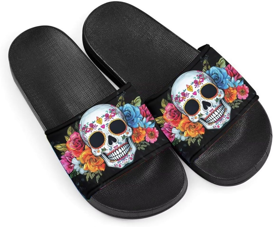Тапочки Howilath с оригинальным узором для женщин и мужчин, нескользящие шлепанцы с одной лямкой, открытый носок, мягкая подошва, плоские сандалии, Mexican Sugar Skull Rose
Тапочки Howilath с оригинальным узором для женщин и мужчин, нескользящие шлепанцы с одной лямкой, открытый носок, мягкая подошва, плоские сандалии, Mexican Sugar Skull Rose