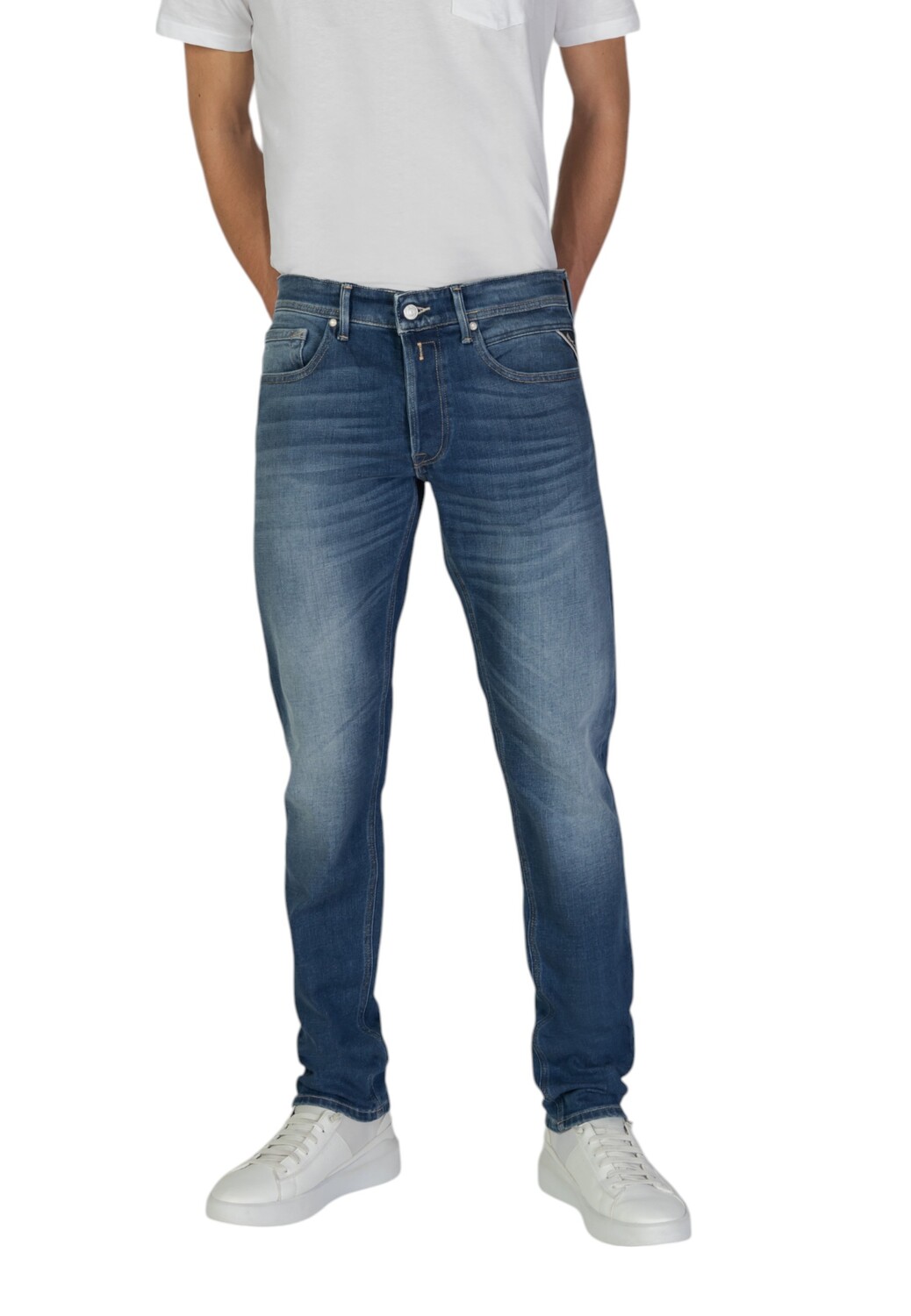 Джинсы мужские Replay прямого кроя с потертостями, синий
Джинсы мужские Replay прямого кроя с потертостями, синий