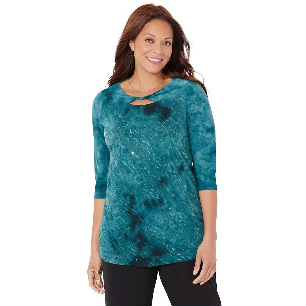 Женский топ больших размеров со звездами Catherines, цвет Emerald Green
Женский топ больших размеров со звездами Catherines, цвет Emerald Green