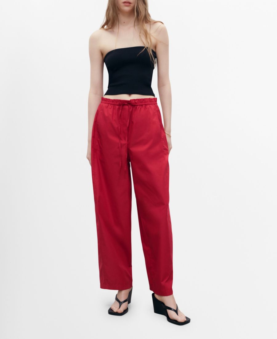 Женские хлопковые брюки с бумажным пакетом MANGO, Red
Женские хлопковые брюки с бумажным пакетом MANGO, Red