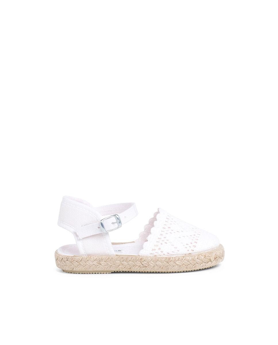 Ажурные эспадрильи для девочки с пряжкой Pisamonas, белый
Ажурные эспадрильи для девочки с пряжкой Pisamonas, белый
