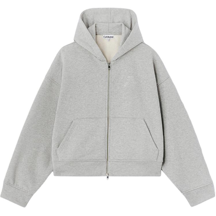 Ganni Женская толстовка Paloma Pigeon серого цвета с капюшоном, средней толщины
Ganni Женская толстовка Paloma Pigeon серого цвета с капюшоном, средней толщины