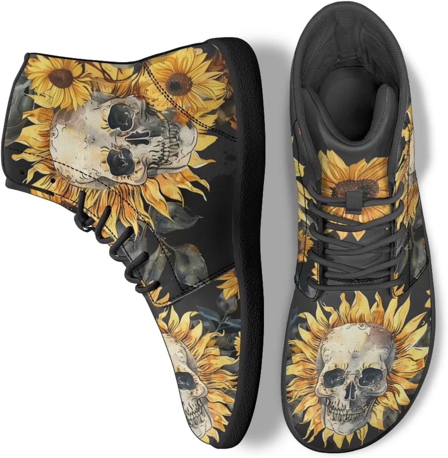 Кеды с высоким берцем в виде черепа для мужчин и женщин, повседневная обувь для ходьбы, работы и бега Ecaestolph, черный
Кеды с высоким берцем в виде черепа для мужчин и женщин, повседневная обувь для ходьбы, работы и бега Ecaestolph, черный