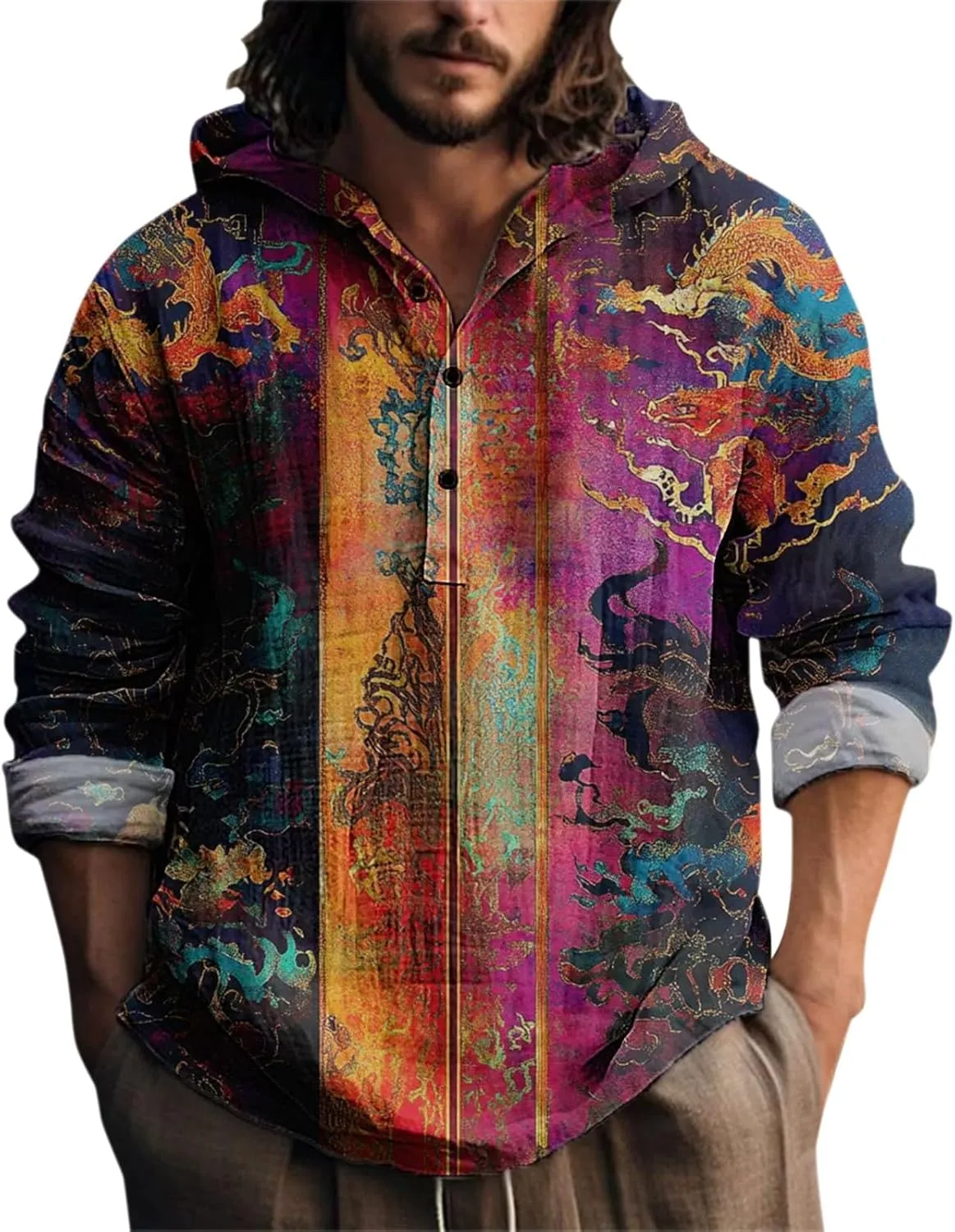 Мужская толстовка с капюшоном из льна, легкая, с длинным рукавом и японским принтом
Мужская толстовка с капюшоном из льна, легкая, с длинным рукавом и японским принтом