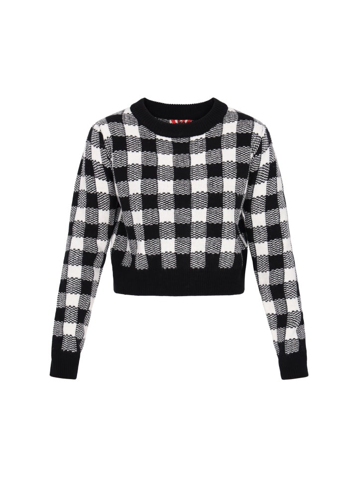 Женский свитер черно-белого цвета myMo ROCKS
Женский свитер черно-белого цвета myMo ROCKS