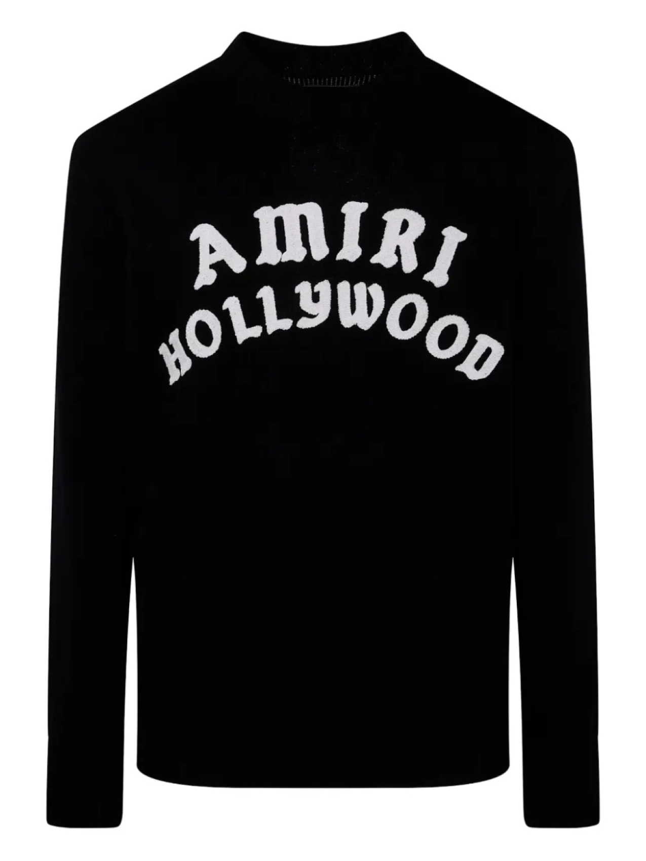 Вязаный свитер с вышитым логотипом AMIRI Hollywood, черный
Вязаный свитер с вышитым логотипом AMIRI Hollywood, черный
