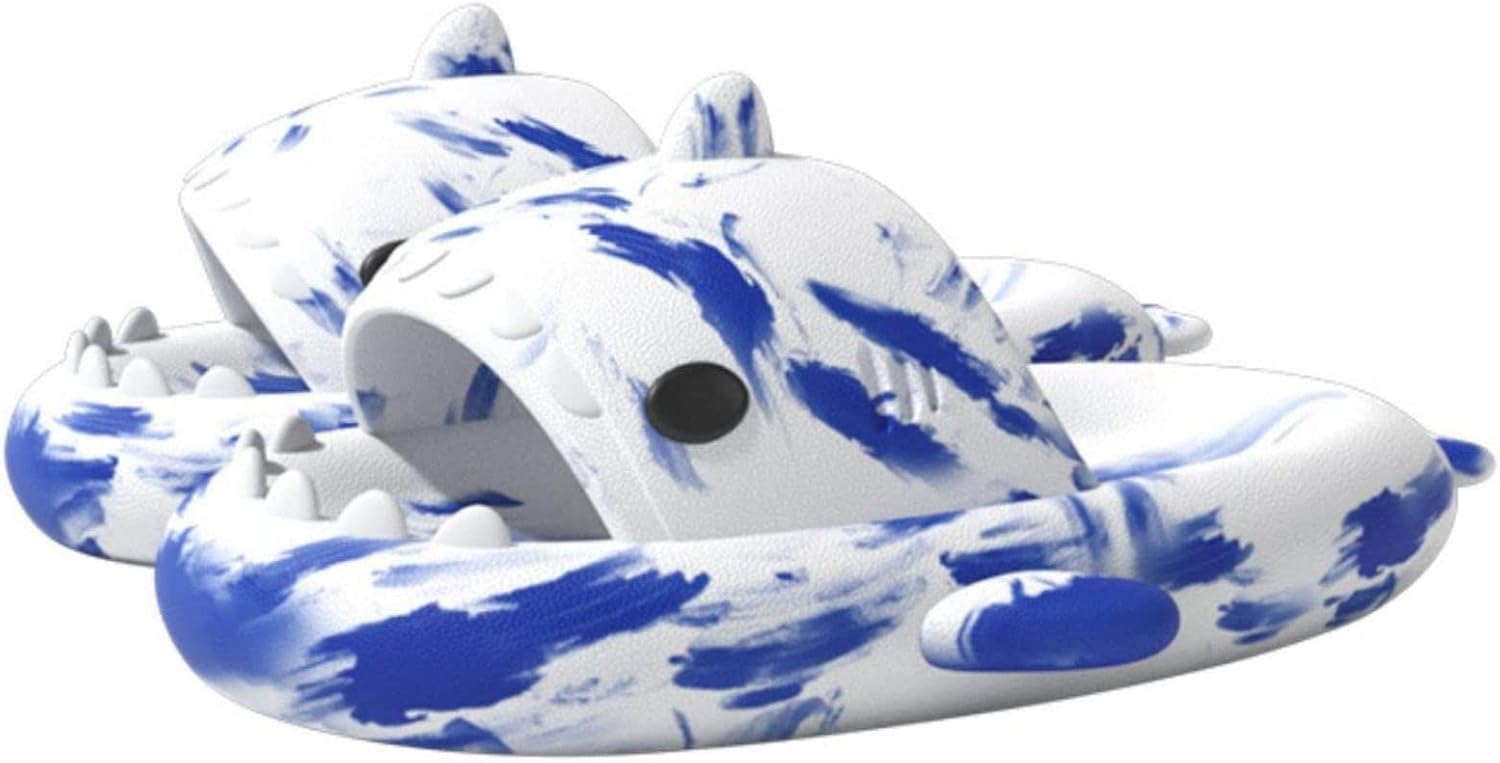 Шлепанцы Zureto Unisex с изображением акулы, взрослые шлепанцы с акулой, шлепанцы Cloudy с акулой для мужчин и женщин, белый/синий
Шлепанцы Zureto Unisex с изображением акулы, взрослые шлепанцы с акулой, шлепанцы Cloudy с акулой для мужчин и женщин, белый/синий