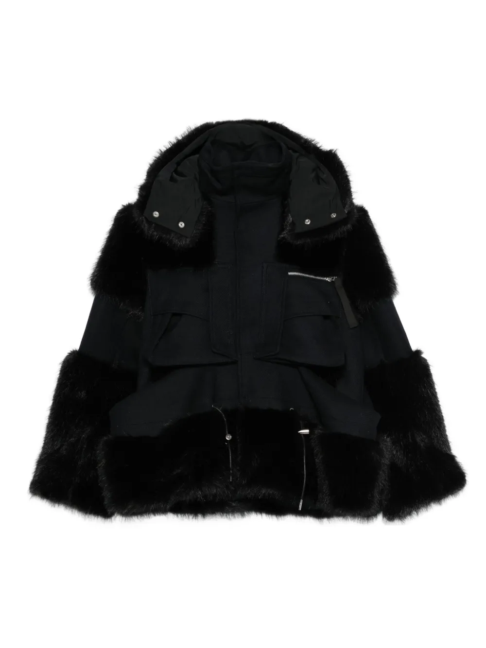 Куртка с капюшоном, отделанным искусственным мехом SACAI, черный
Куртка с капюшоном, отделанным искусственным мехом SACAI, черный