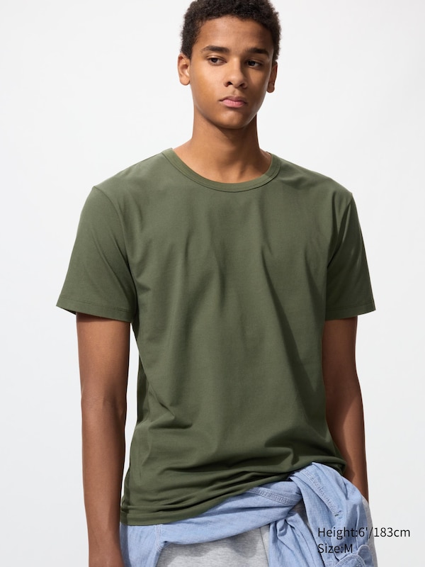 Хлопковая футболка AIRism с круглым вырезом Uniqlo, 57 olive, Хаки, Хлопковая футболка AIRism с круглым вырезом Uniqlo, 57 olive
Хлопковая футболка AIRism с круглым вырезом Uniqlo, 57 olive, Хаки, Хлопковая футболка AIRism с круглым вырезом Uniqlo, 57 olive