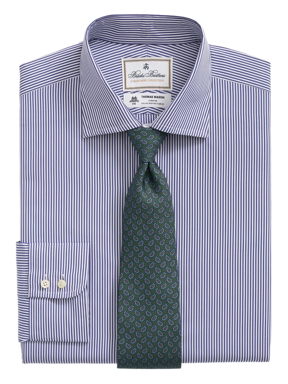 Рубашка в полоску Brooks Brothers, синий 
Рубашка в полоску Brooks Brothers, синий