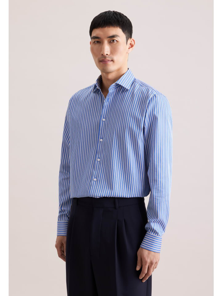 Seidensticker Деловая рубашка, стандартный размер, средне-синего цвета
Seidensticker Деловая рубашка, стандартный размер, средне-синего цвета