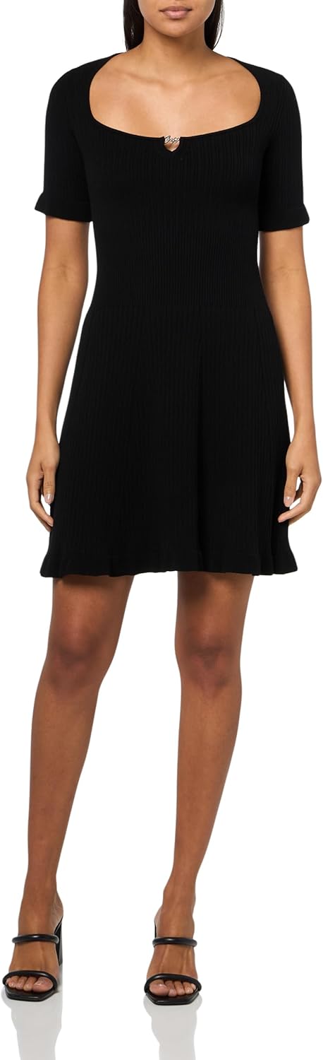 BOSS Женское платье-миди с рюшами, Soft Black
BOSS Женское платье-миди с рюшами, Soft Black