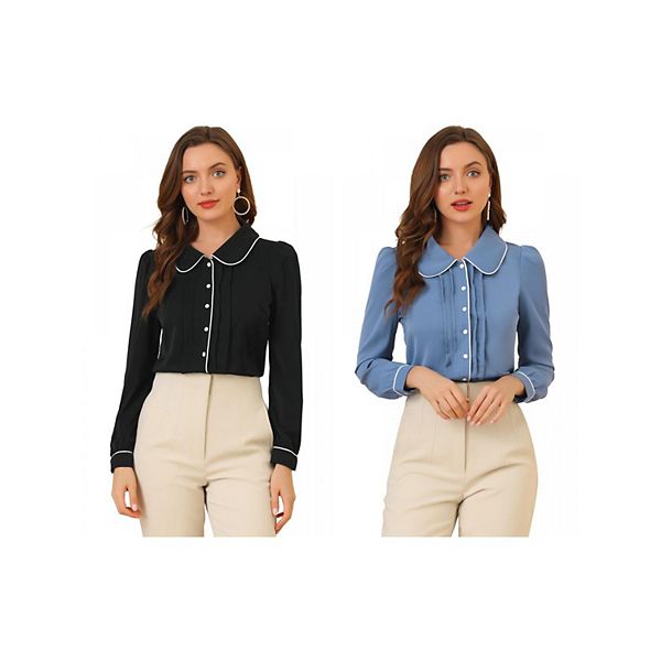 2 упаковки женской блузы с воротником питер пэн Inspire Chic, Black Grey Blue
2 упаковки женской блузы с воротником питер пэн Inspire Chic, Black Grey Blue