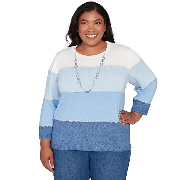 Свитер с омбре и полосками Plus size с ожерельем Alfred Dunner, Blue
Свитер с омбре и полосками Plus size с ожерельем Alfred Dunner, Blue