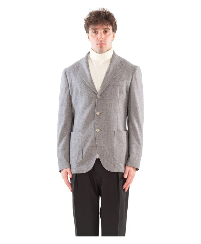 Шерстяной пиджак с карманом Santaniello, серый
Шерстяной пиджак с карманом Santaniello, серый