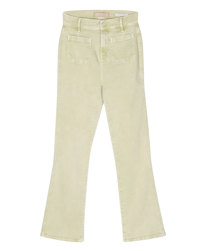 Узкие джинсы-клеш, цвет 7 For All Mankind, зеленый
Узкие джинсы-клеш, цвет 7 For All Mankind, зеленый