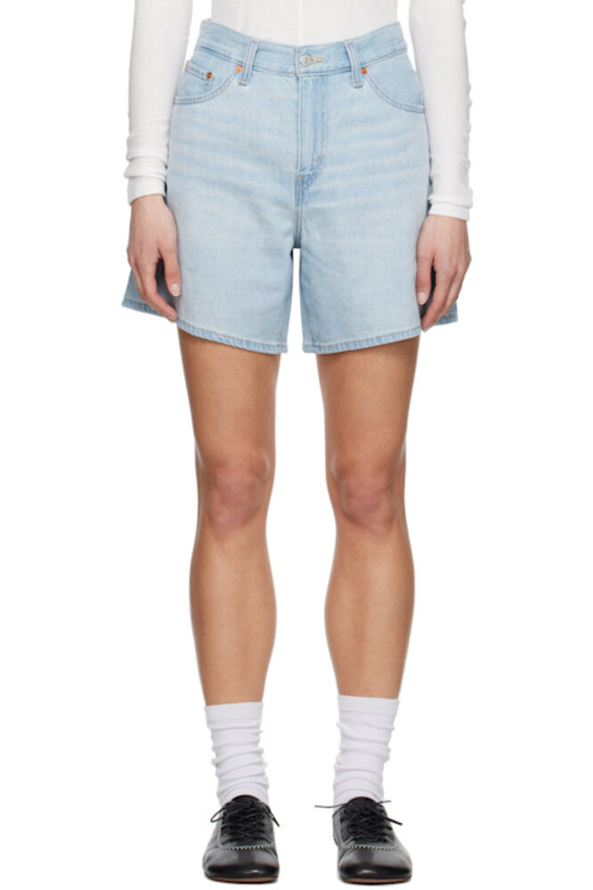 Синие мешковатые льняные шорты с высокой талией и легким денимом Levi's
Синие мешковатые льняные шорты с высокой талией и легким денимом Levi's