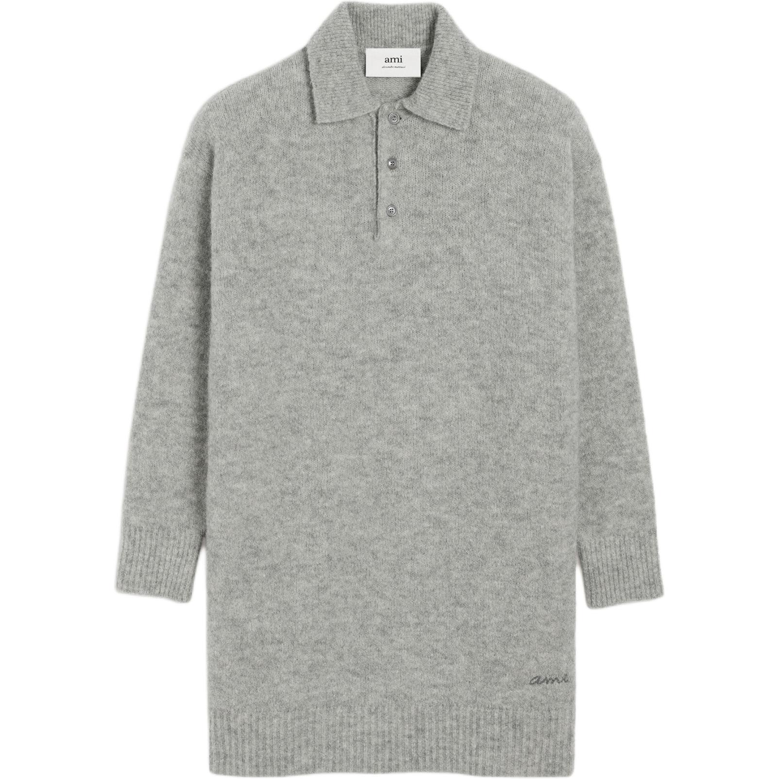 Ami Logo вышитое вязаное мини-платье AMIPARIS, серый
Ami Logo вышитое вязаное мини-платье AMIPARIS, серый