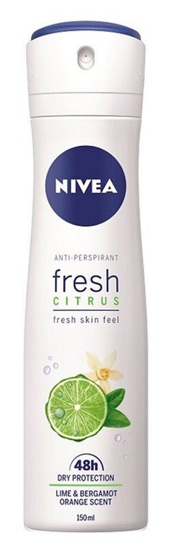 Nivea Fresh Citrus антиперспирант для женщин, 150 ml
Nivea Fresh Citrus антиперспирант для женщин, 150 ml