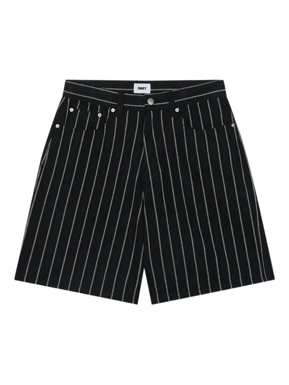Шорты в тонкую полоску Obey, черный
Шорты в тонкую полоску Obey, черный