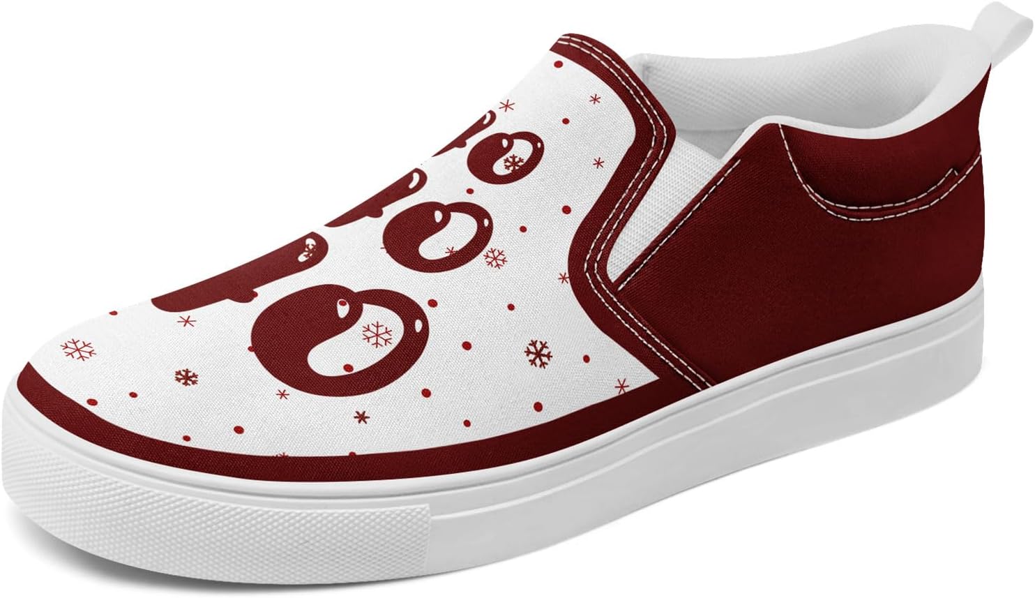 Кеды на тканевой основе AWSOLE с рождественским дизайном для мужчин и женщин, праздничные кроссовки, подарок на Рождество, с изображением Санты, удобные для носки/снятия, плоские повседневные туфли, белый/красный
Кеды на тканевой основе AWSOLE с рождественским дизайном для мужчин и женщин, праздничные кроссовки, подарок на Рождество, с изображением Санты, удобные для носки/снятия, плоские повседневные туфли, белый/красный