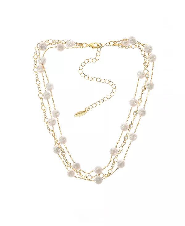 Ожерелье из 18-каратного золота с многослойным покрытием из пресноводного жемчуга Ettika, gold
Ожерелье из 18-каратного золота с многослойным покрытием из пресноводного жемчуга Ettika, gold