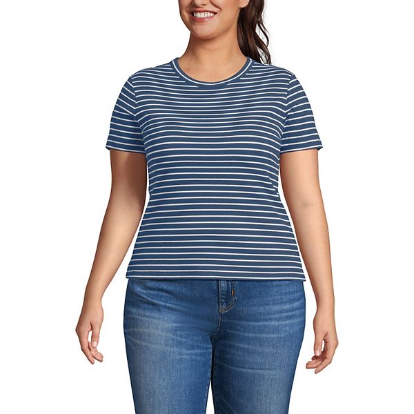 Футболка с коротким рукавом Plus size drapey rib fitted Lands' End, Navy Ivory Stripe, Синий, Футболка с коротким рукавом Plus size drapey rib fitted Lands' End, Navy Ivory Stripe
Футболка с коротким рукавом Plus size drapey rib fitted Lands' End, Navy Ivory Stripe, Синий, Футболка с коротким рукавом Plus size drapey rib fitted Lands' End, Navy Ivory Stripe