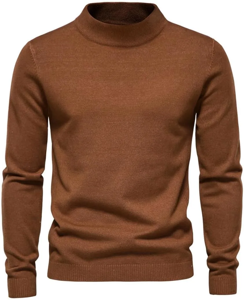 Мужской однотонный полуводолазный свитер
Мужской однотонный полуводолазный свитер