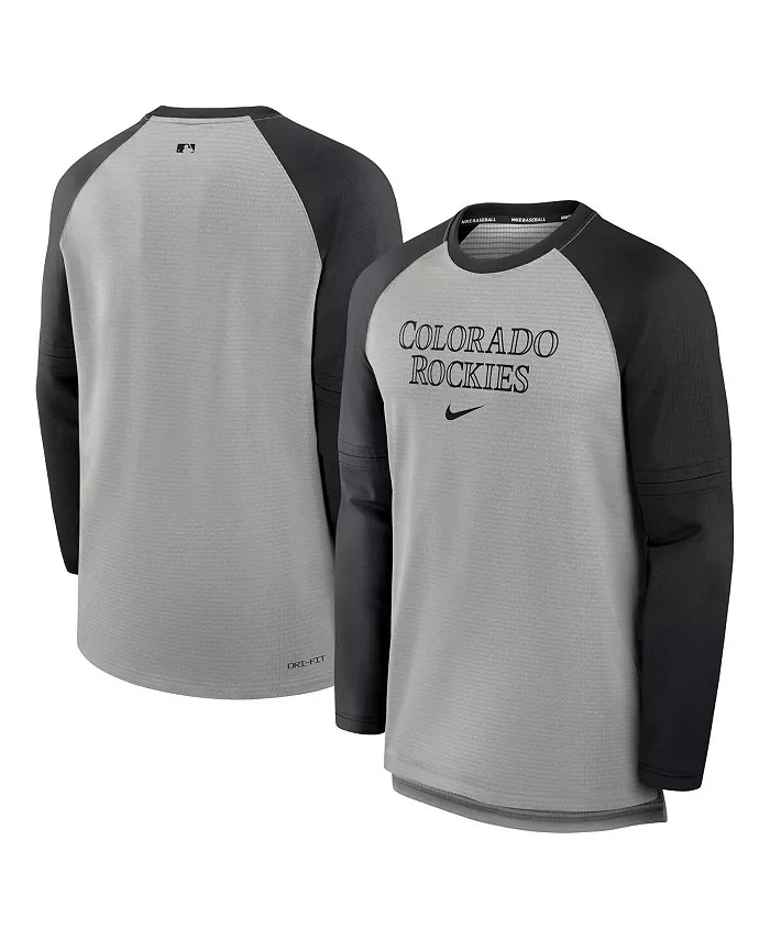 Мужская футболка с длинным рукавом Heather Gray/Black Colorado Rockies Authentic Collection Game Time Raglan Performance Nike
Мужская футболка с длинным рукавом Heather Gray/Black Colorado Rockies Authentic Collection Game Time Raglan Performance Nike