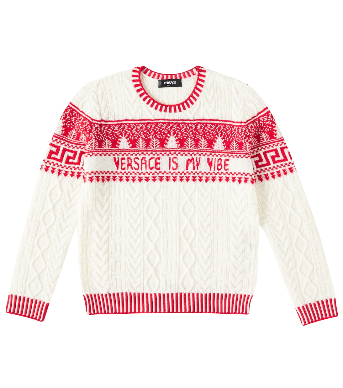 Свитер из натуральной шерсти в стиле Фэр-Айл Versace Kids, слоновая кость
Свитер из натуральной шерсти в стиле Фэр-Айл Versace Kids, слоновая кость