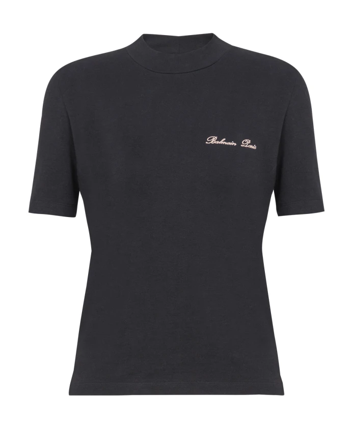 Футболка с фирменной вышивкой Balmain, черный
Футболка с фирменной вышивкой Balmain, черный