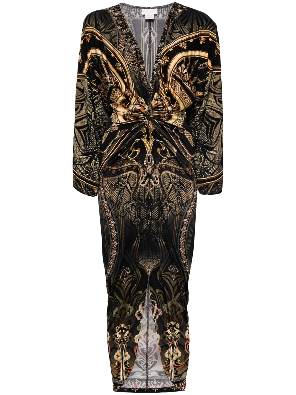 Платье с драпировкой и графичным принтом Camilla, черный
Платье с драпировкой и графичным принтом Camilla, черный