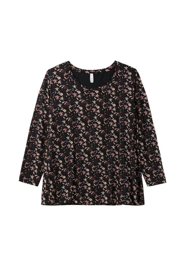 Рубашка с длинными рукавами и принтом по всей поверхности А-силуэт Sheego, черный
Рубашка с длинными рукавами и принтом по всей поверхности А-силуэт Sheego, черный