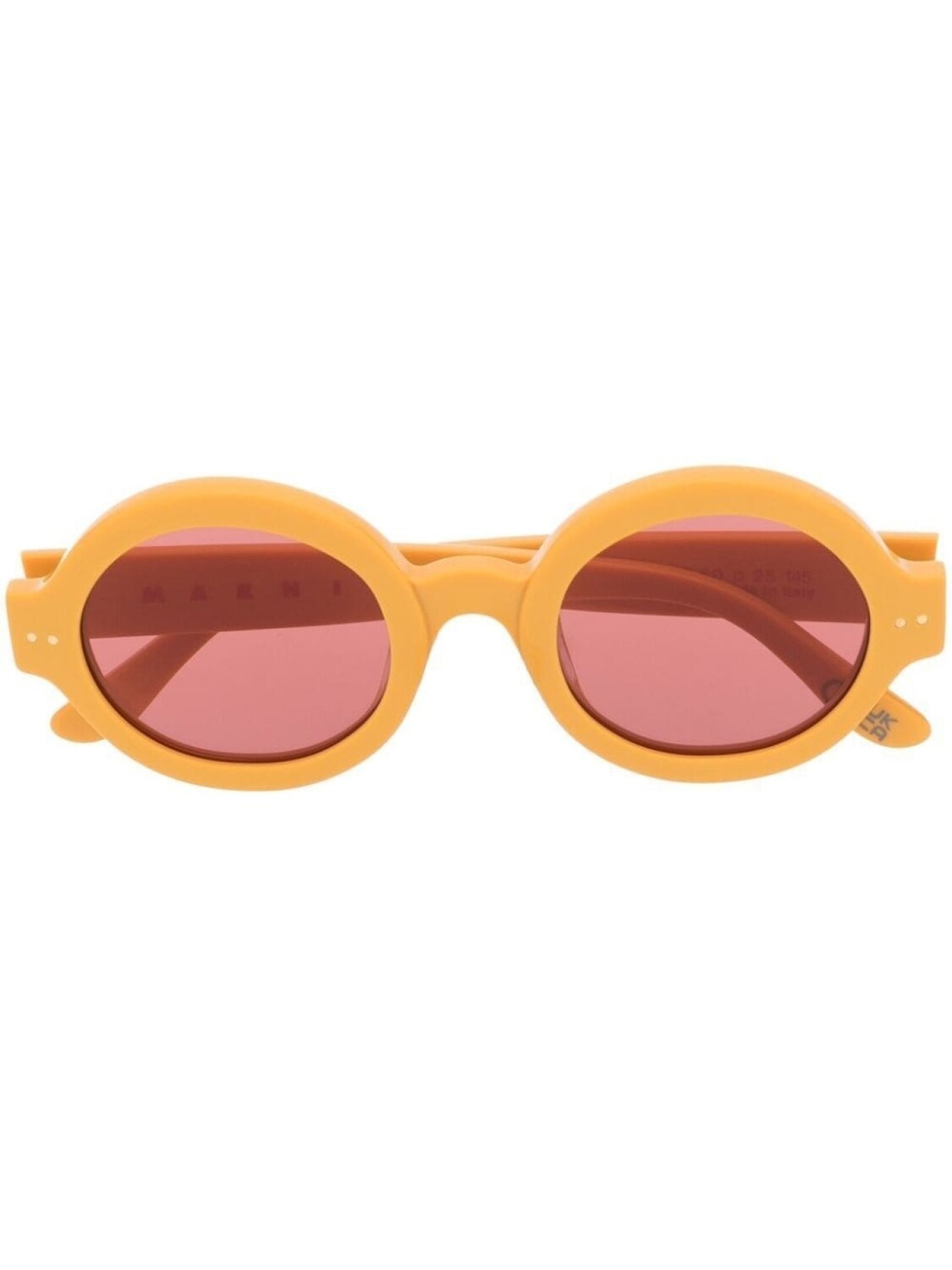Marni Eyewear солнцезащитные очки в круглой оправе с логотипом, оранжевый
Marni Eyewear солнцезащитные очки в круглой оправе с логотипом, оранжевый