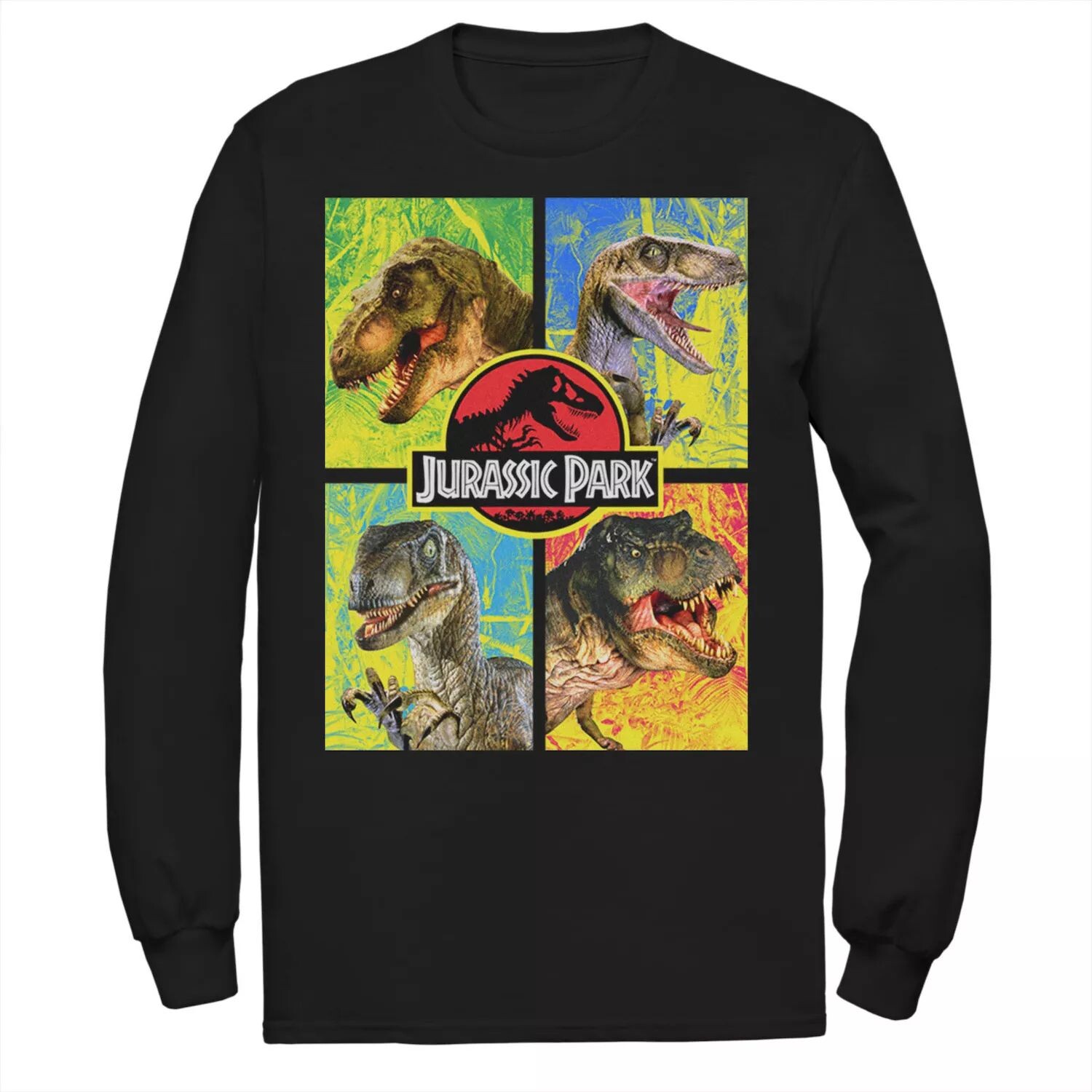 Мужская футболка с длинными рукавами «Юрского периода, четыре разных лица динозавра» Licensed Character, черный
Мужская футболка с длинными рукавами «Юрского периода, четыре разных лица динозавра» Licensed Character, черный