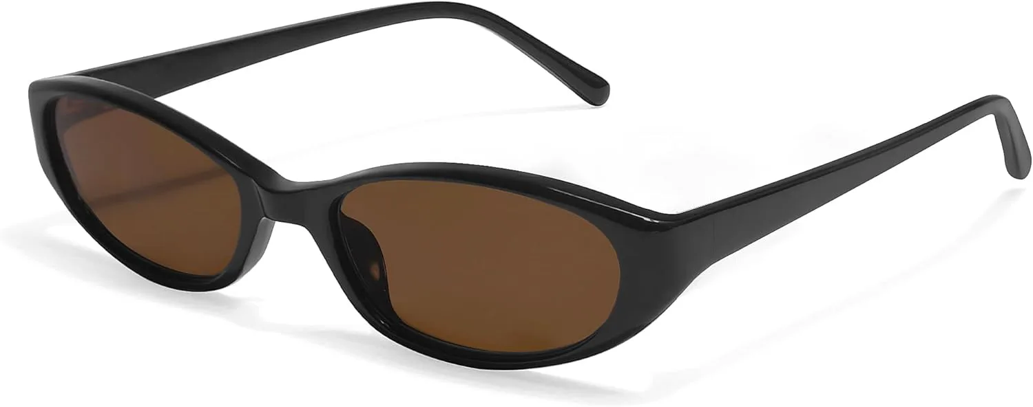 Ретро овальные солнцезащитные очки для женщин 2026 года, стильные очки-«кошачий глаз» в стиле 90-х, легкие солнцезащитные очки GUVIVI, Black Frame - Brown Lens
Ретро овальные солнцезащитные очки для женщин 2026 года, стильные очки-«кошачий глаз» в стиле 90-х, легкие солнцезащитные очки GUVIVI, Black Frame - Brown Lens