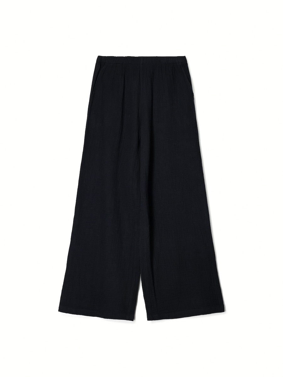 Широкие брюки Bershka, черный
Широкие брюки Bershka, черный