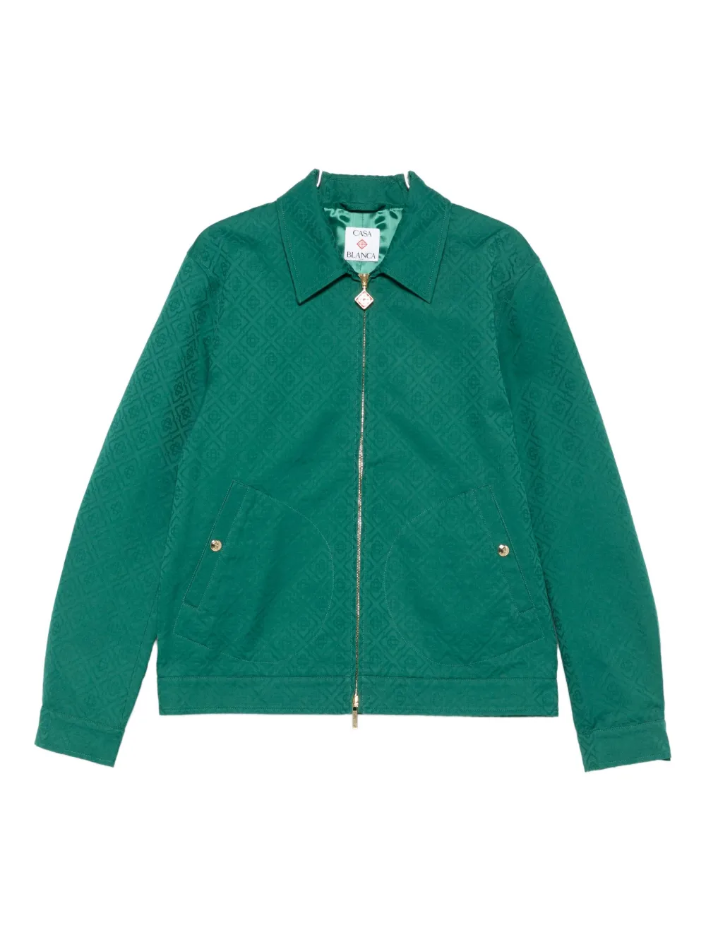 Рубашка с жаккардовым узором и застежкой-молнией спереди CASABLANCA, зеленый
Рубашка с жаккардовым узором и застежкой-молнией спереди CASABLANCA, зеленый