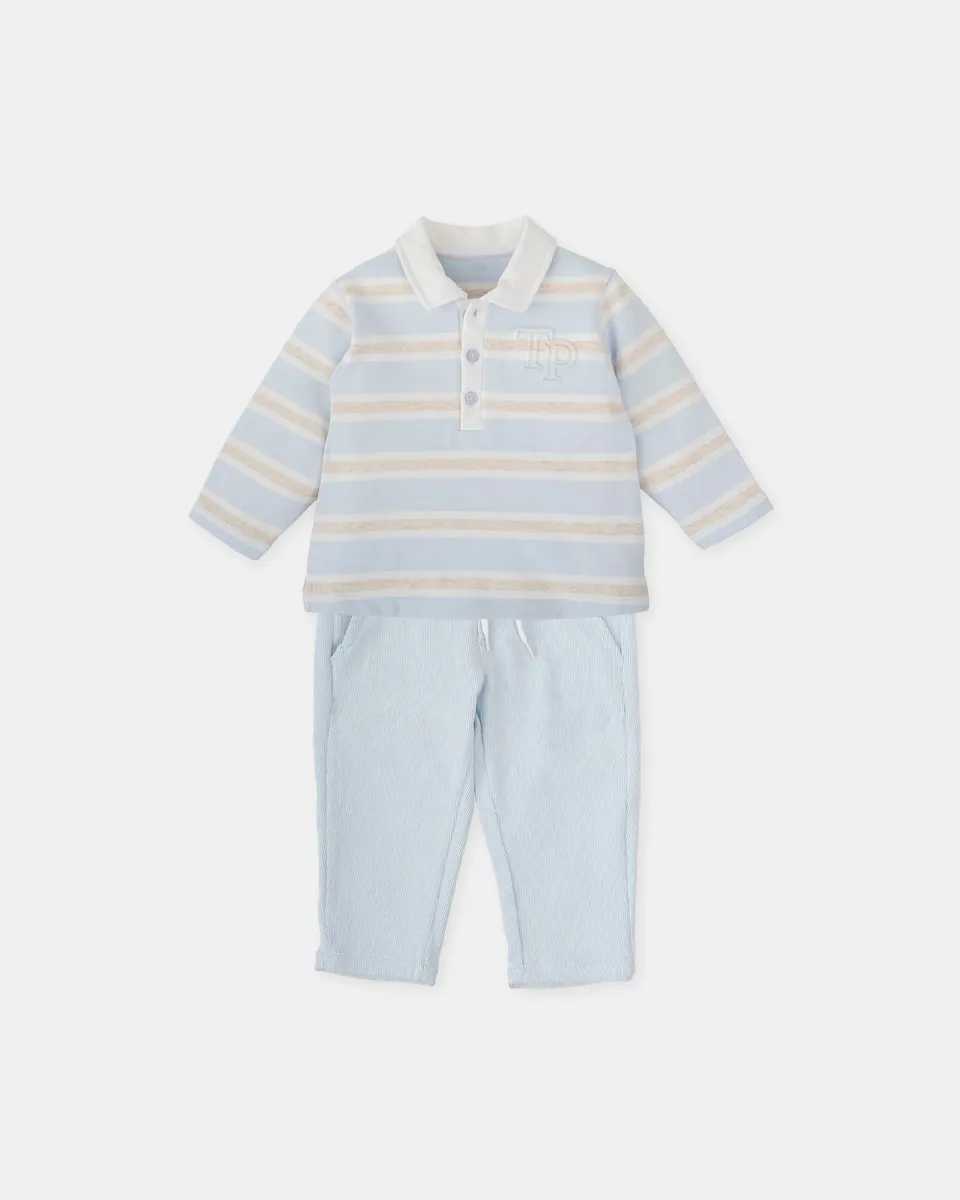 Детский комплект из двух частей в сине-песочную полоску Tutto Piccolo, светло-голубой
Детский комплект из двух частей в сине-песочную полоску Tutto Piccolo, светло-голубой