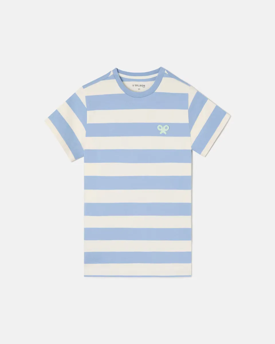 Детская футболка в морскую полоску с коротким рукавом Silbon, синий
Детская футболка в морскую полоску с коротким рукавом Silbon, синий