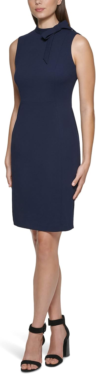 Платье Calvin Klein из крепа без рукавов с галстуком, Indigo
Платье Calvin Klein из крепа без рукавов с галстуком, Indigo