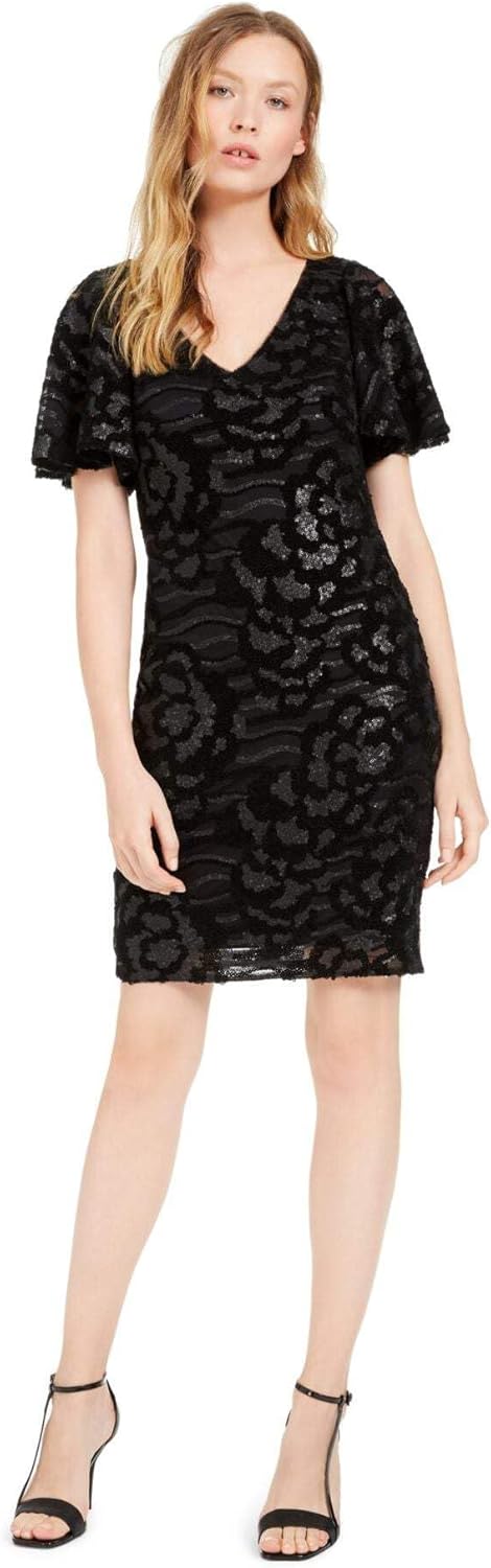 Женское коктейльное платье-футляр Calvin Klein с V-образным вырезом и рукавами-крылышками, Black
Женское коктейльное платье-футляр Calvin Klein с V-образным вырезом и рукавами-крылышками, Black
