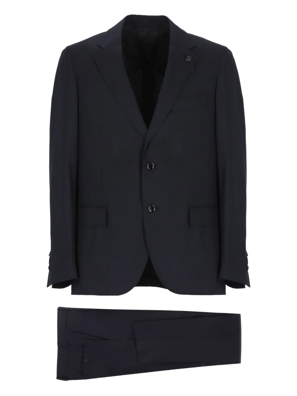 Костюм из смесовой шерсти с однобортным пиджаком Lardini, синий
Костюм из смесовой шерсти с однобортным пиджаком Lardini, синий