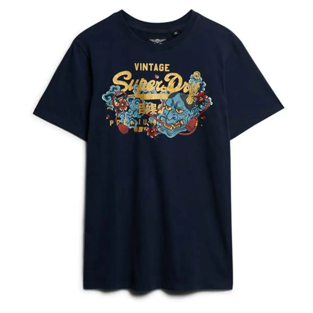 Футболка Superdry Tokyo Vl Graphic, синий 
Футболка Superdry Tokyo Vl Graphic, синий